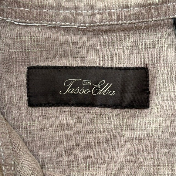 Tasso Elba Men's shirt XL Men's Silk Linen Blend Casual - Picture 4 of 8